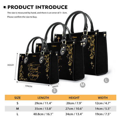 Personalized Christian Leather Handbag with Custom Name & Bible Verse | CHRISTIANARTBAG