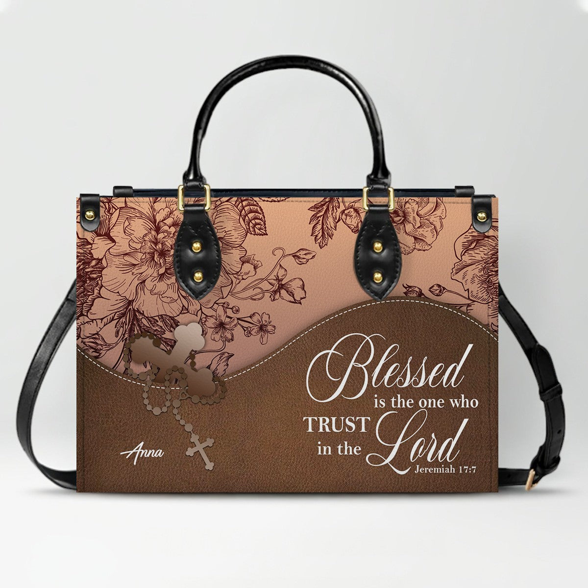 Personalized Christian Leather Handbag – Custom Bible Verse Purse for Women | CHRISTIANARTBAG