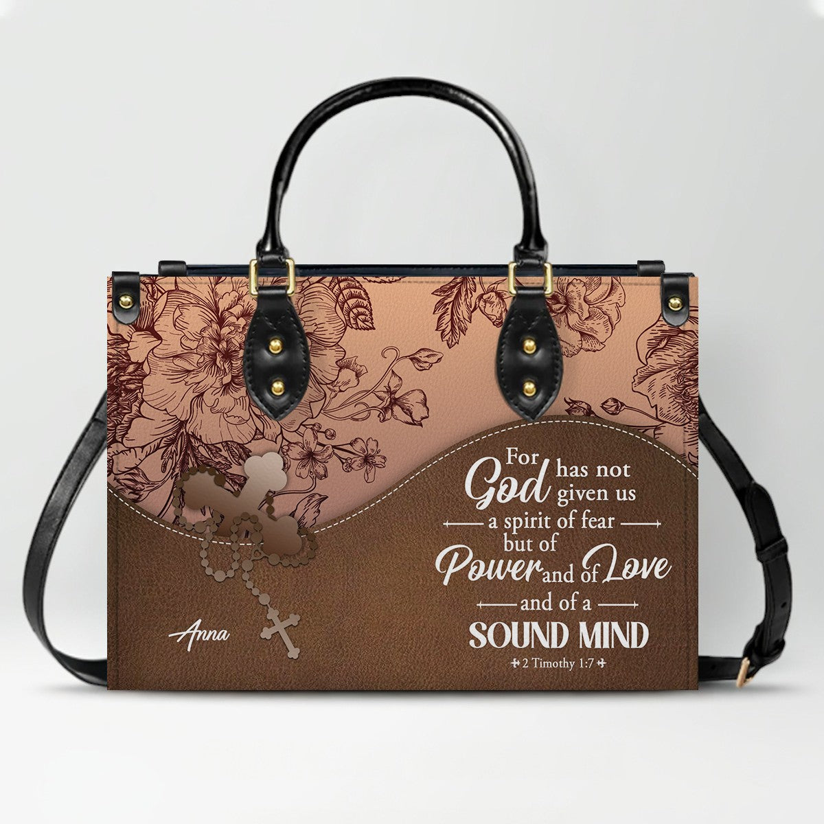 Personalized Christian Leather Handbag – Custom Bible Verse Purse for Women | CHRISTIANARTBAG