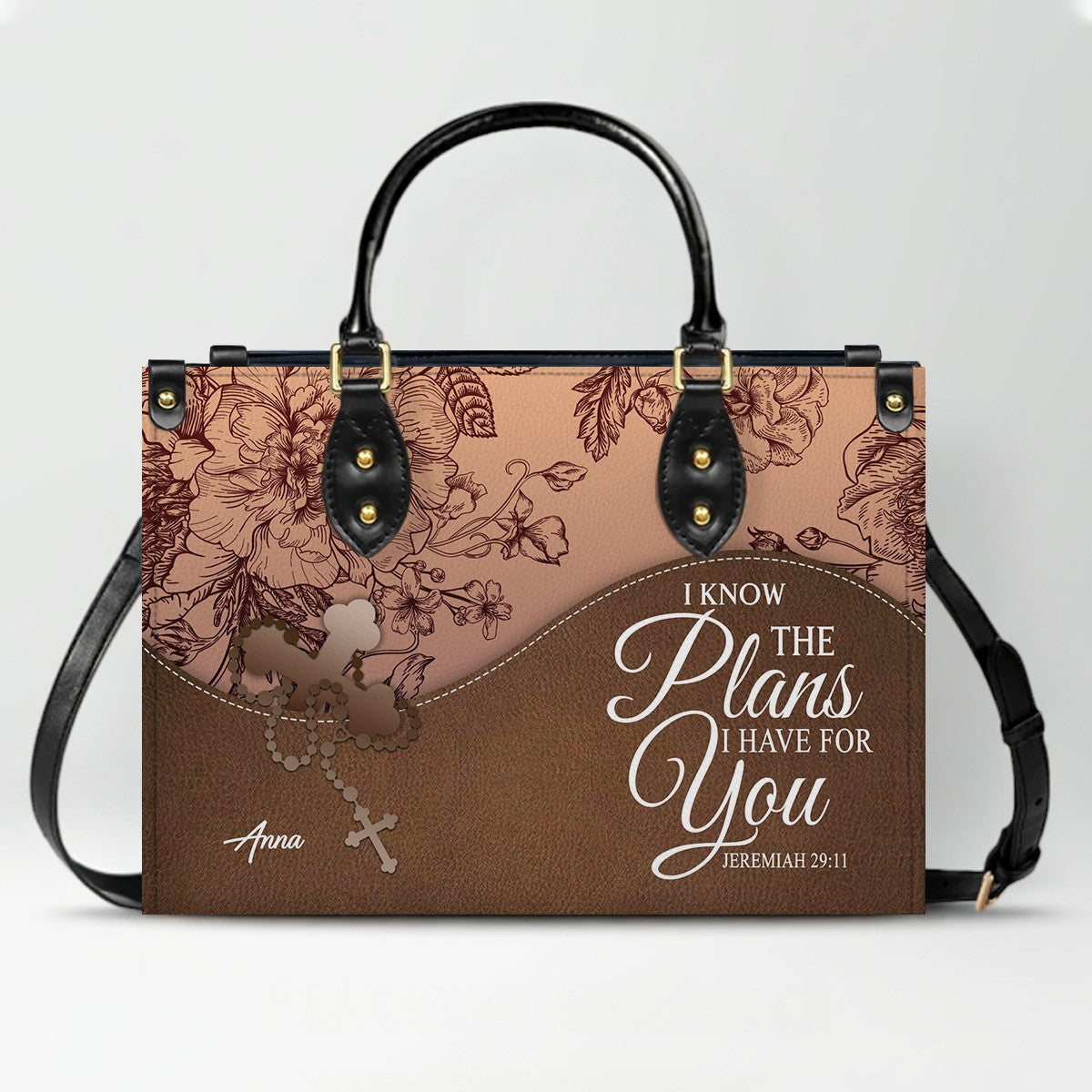 Personalized Christian Leather Handbag – Custom Bible Verse Purse for Women | CHRISTIANARTBAG