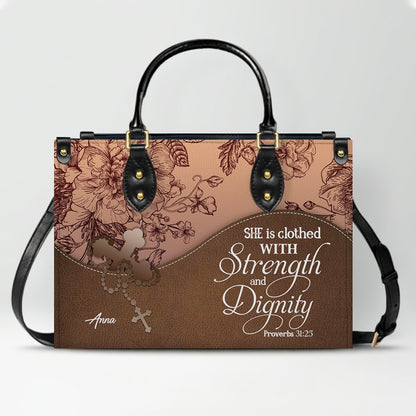 Personalized Christian Leather Handbag – Custom Bible Verse Purse for Women | CHRISTIANARTBAG