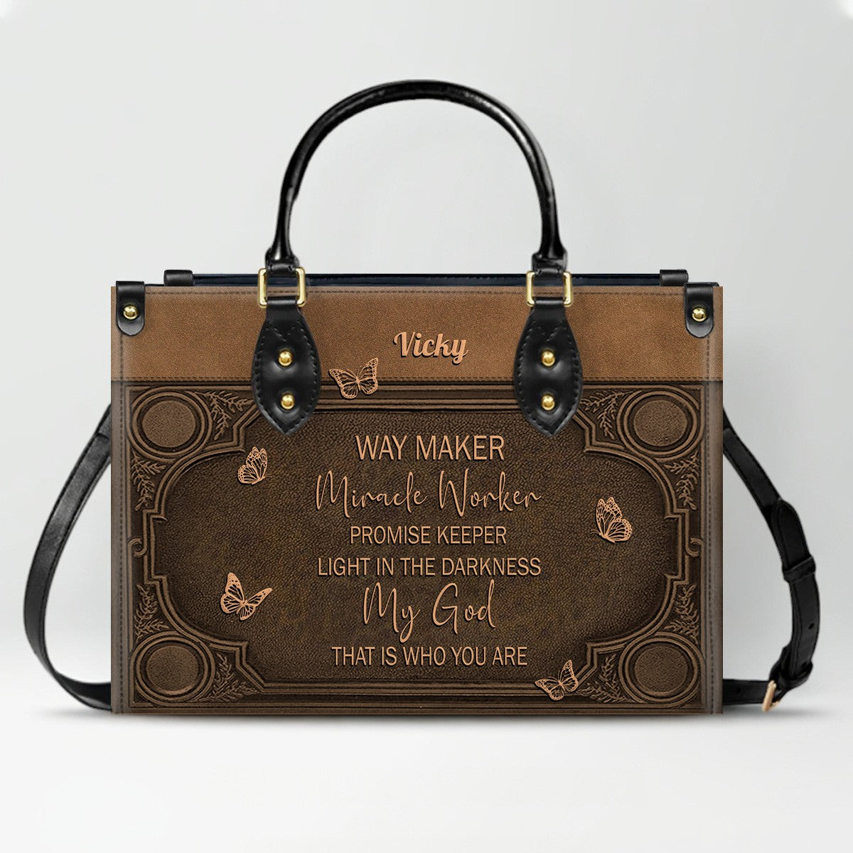 Custom Scripture Leather Tote & Wallet Set | Personalized Faith Gifts by CHRISTIANARTBAG CAB01042026