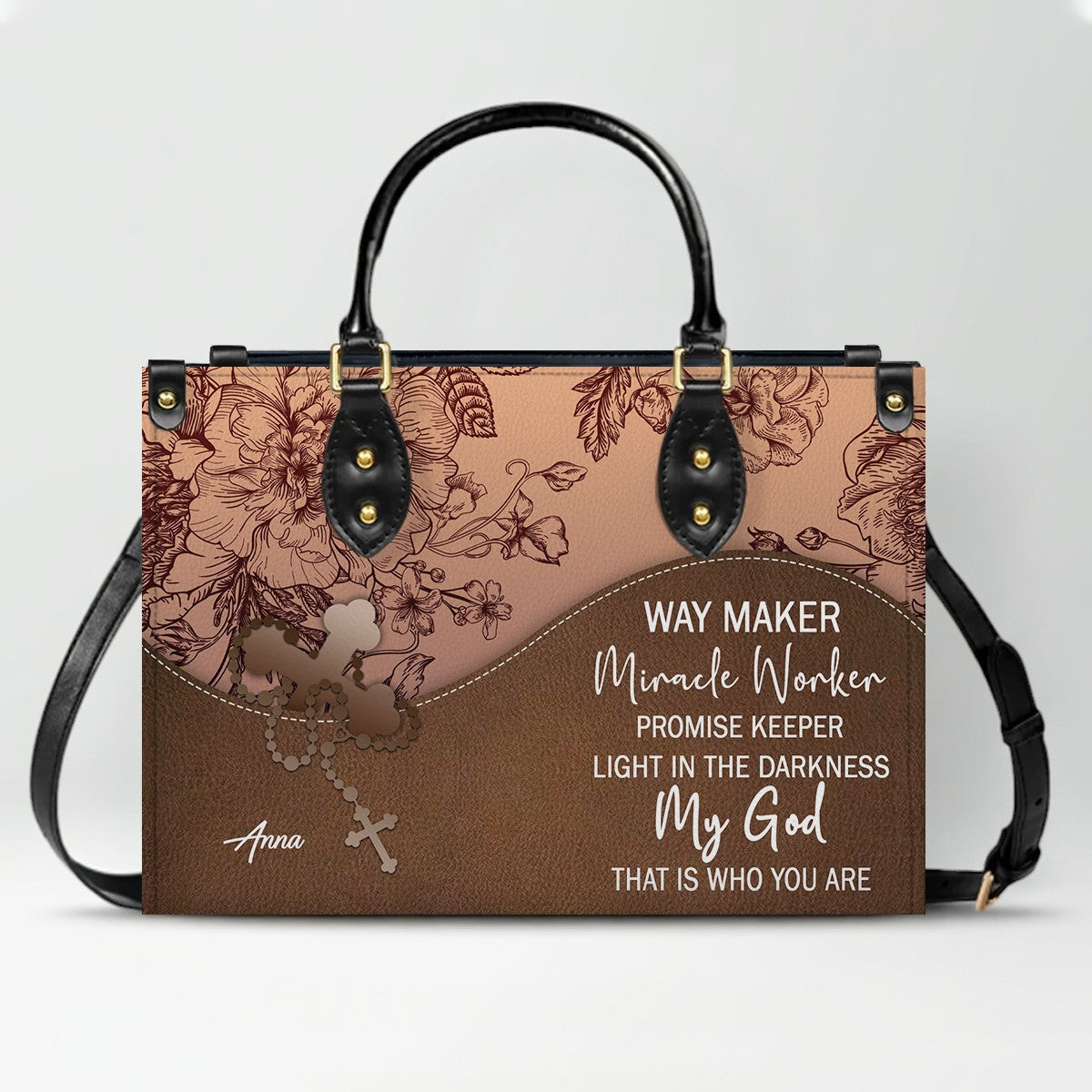 Personalized Christian Leather Handbag – Custom Bible Verse Purse for Women | CHRISTIANARTBAG