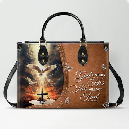Personalized Leather Handbag with Christian Bible Verse – Faith-Inspired Gift for Women | CHRISTIANARTBAG CAB011225
