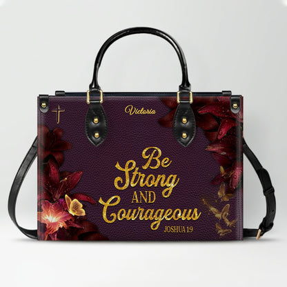 Personalized Christian Leather Handbag with Bible Verse – Custom Name Faith Gift for Women | CHRISTIANARTBAG CAB010126