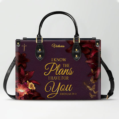 Personalized Christian Leather Handbag with Bible Verse – Custom Name Faith Gift for Women | CHRISTIANARTBAG CAB010126