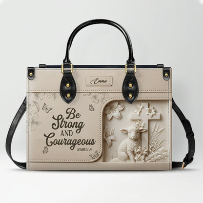 Personalized Christian Leather Handbag - Custom Bible Verse & Name Purse | CHRISTIANARTBAG 01080726