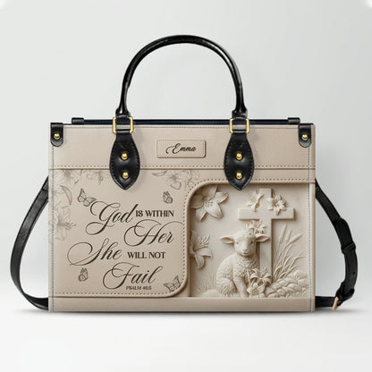 Personalized Christian Leather Handbag - Custom Bible Verse & Name Purse | CHRISTIANARTBAG 01080726