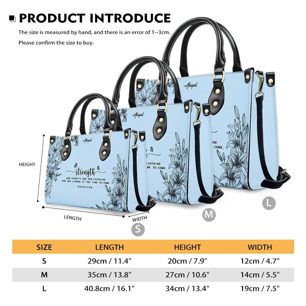 Personalized Leather Handbag Cool Blue & Wallet Set for Women – Custom Name & Bible Verse – Christian Gift | CHRISTIANARTBAG