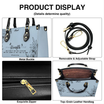 Personalized Leather Handbag Cool Blue & Wallet Set for Women – Custom Name & Bible Verse – Christian Gift | CHRISTIANARTBAG