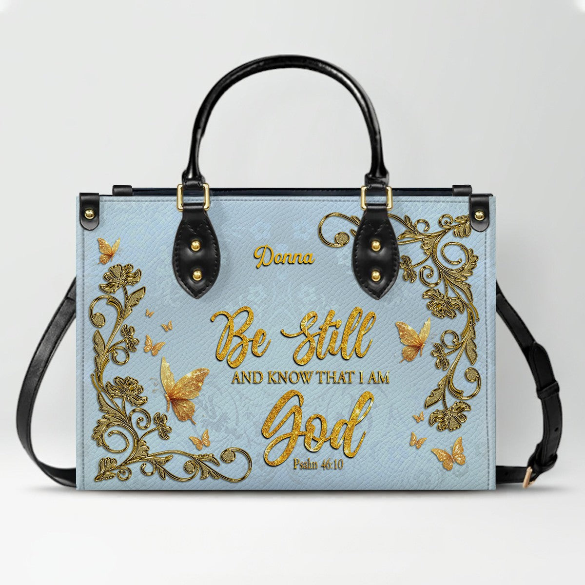 CHRISTIANARTBAG Personalized Leather Handbag with Bible Verse – Custom Name & Color Christian Gift for Women - CAB020226