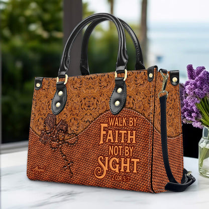 Personalized Christian Leather Handbag for Women - Custom Bible Verse Western Style Tote Bag CAB12325