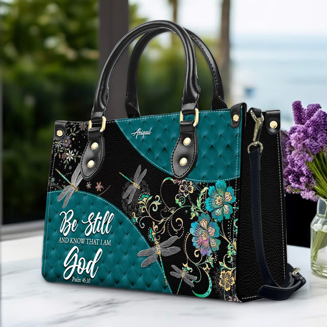 Personalized Christian Leather Handbag for Women – Custom Name & Bible Verse | CHRISTIANARTBAG CAB01121925