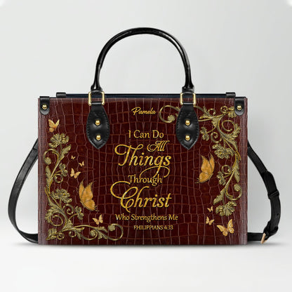 CHRISTIANARTBAG Handbags - Custom Bible Verses Name & Color - Personalized Leather Handbag - CABLTB01012026