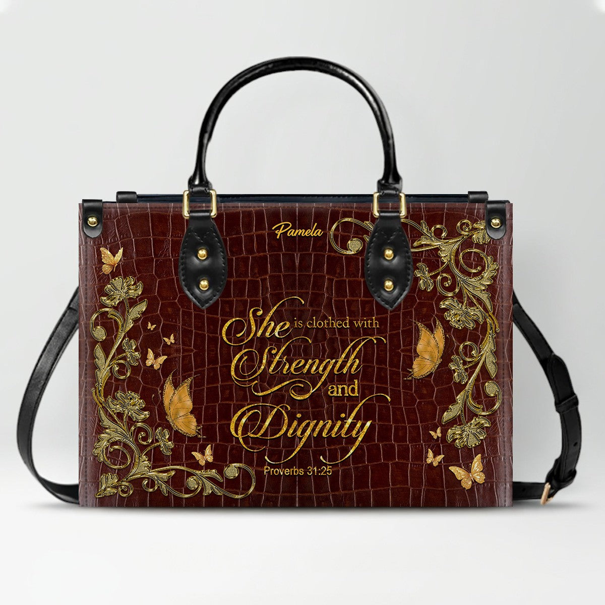 CHRISTIANARTBAG Handbags - Custom Bible Verses Name & Color - Personalized Leather Handbag - CABLTB01012026