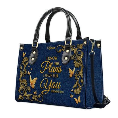 CHRISTIANARTBAG Personalized Leather Handbag with Bible Verse – Custom Name & Color Christian Gift for Women - CAB012726