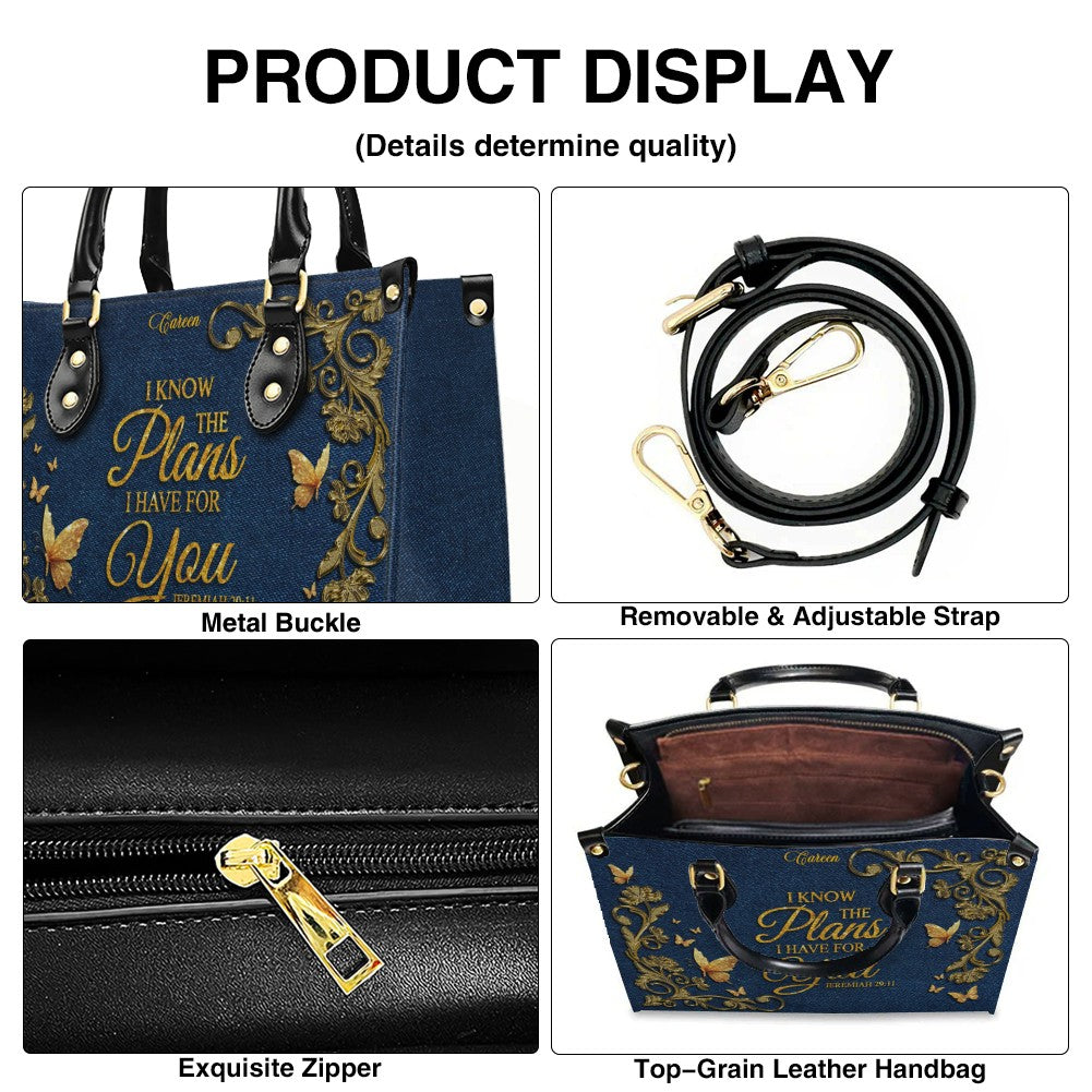 CHRISTIANARTBAG Personalized Leather Handbag with Bible Verse – Custom Name & Color Christian Gift for Women - CAB012726