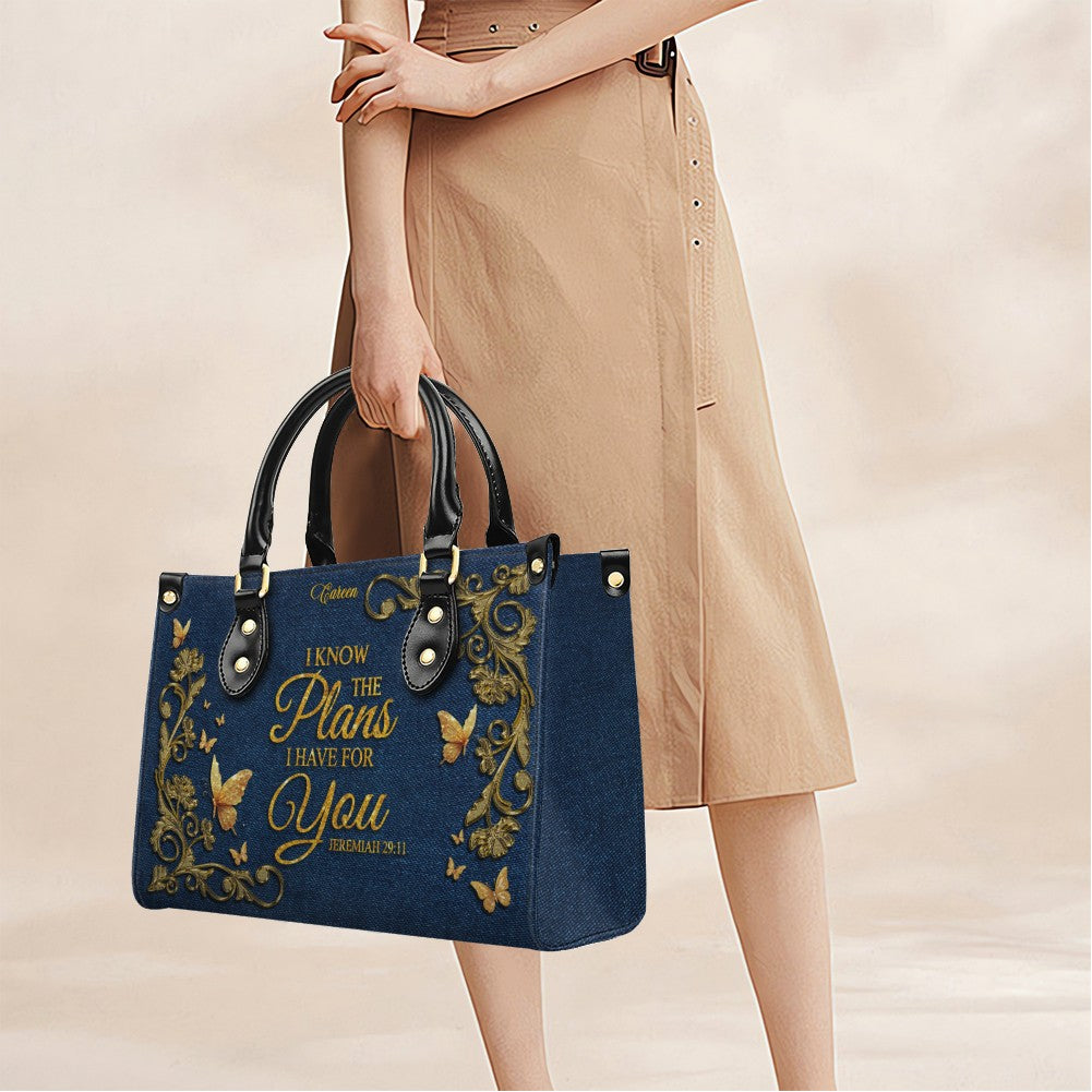 CHRISTIANARTBAG Personalized Leather Handbag with Bible Verse – Custom Name & Color Christian Gift for Women - CAB012726