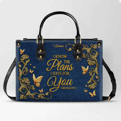 CHRISTIANARTBAG Personalized Leather Handbag with Bible Verse – Custom Name & Color Christian Gift for Women - CAB012726