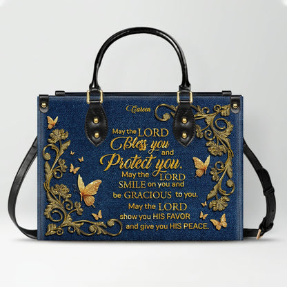 CHRISTIANARTBAG Personalized Leather Handbag with Bible Verse – Custom Name & Color Christian Gift for Women - CAB012726