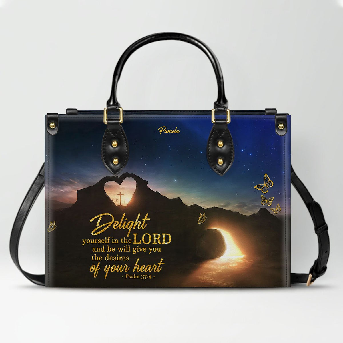 Personalized Christian Handbag – Custom Bible Verse Purse for Women, Faith Gift, Religious Tote, Christian Gift for Her