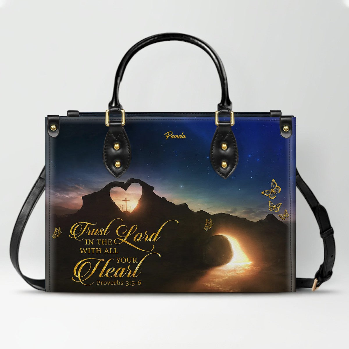 Personalized Christian Handbag – Custom Bible Verse Purse for Women, Faith Gift, Religious Tote, Christian Gift for Her