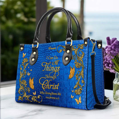 CHRISTIANARTBAG Handbags - Custom Bible Verses Name & Color - Personalized Leather Handbag - CABLTB01012026