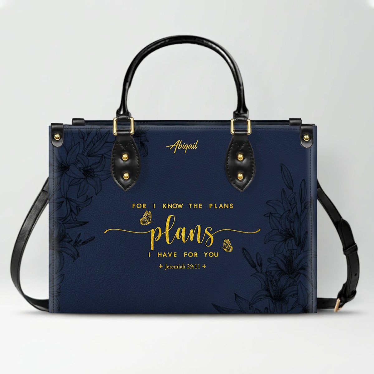 Personalized Leather Handbag with Bible Verse – Christian Gift for Women | CHRISTIANARTBAG CAB01020326