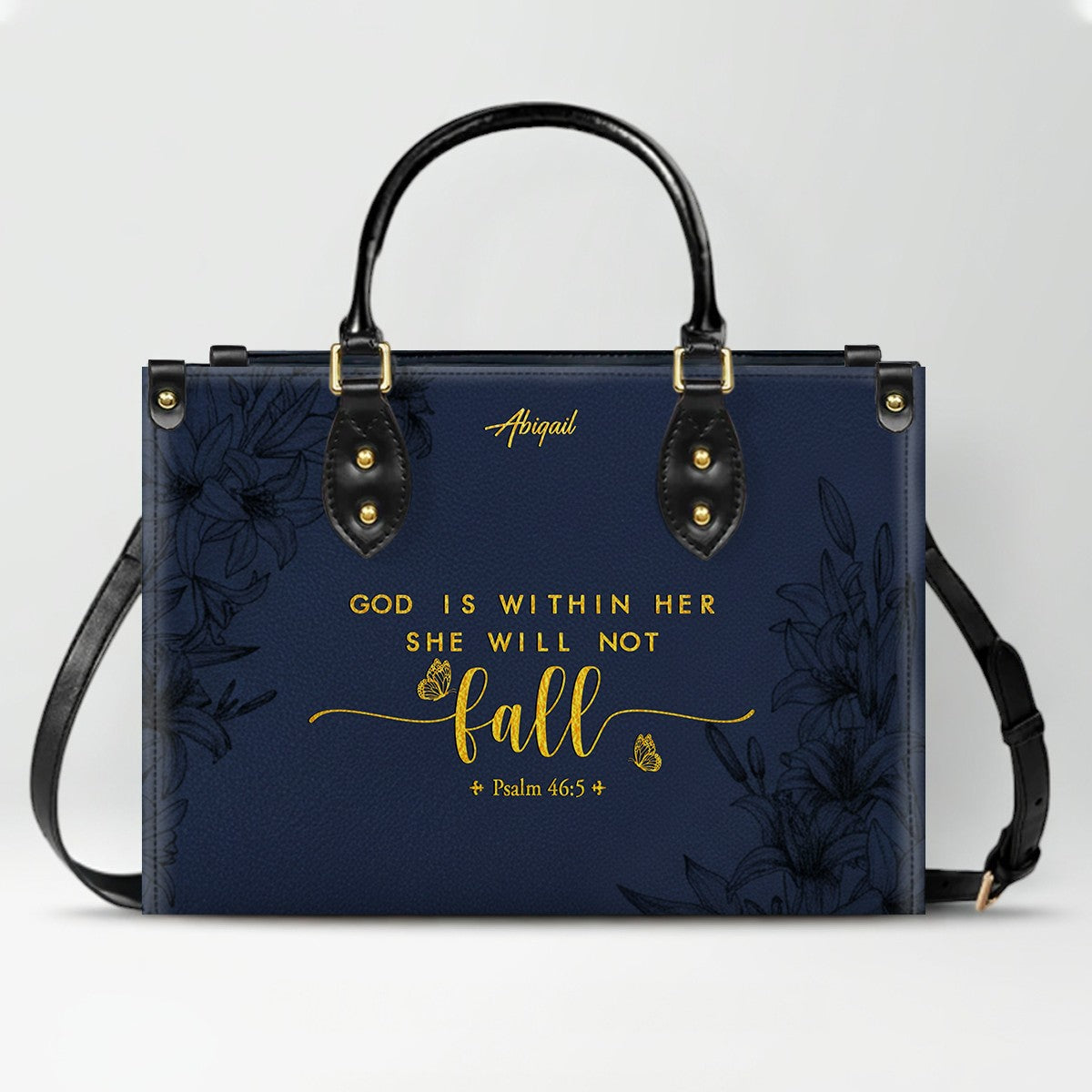 Personalized Leather Handbag with Bible Verse – Christian Gift for Women | CHRISTIANARTBAG CAB01020326