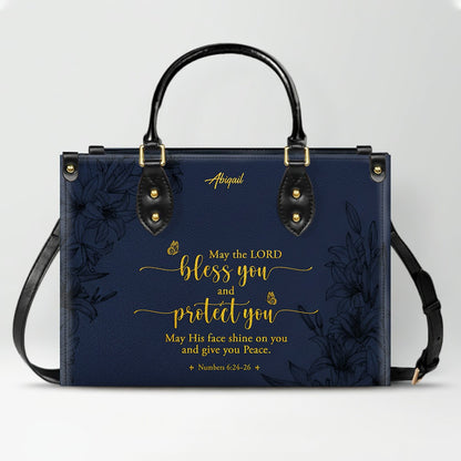 Personalized Leather Handbag with Bible Verse – Christian Gift for Women | CHRISTIANARTBAG CAB01020326