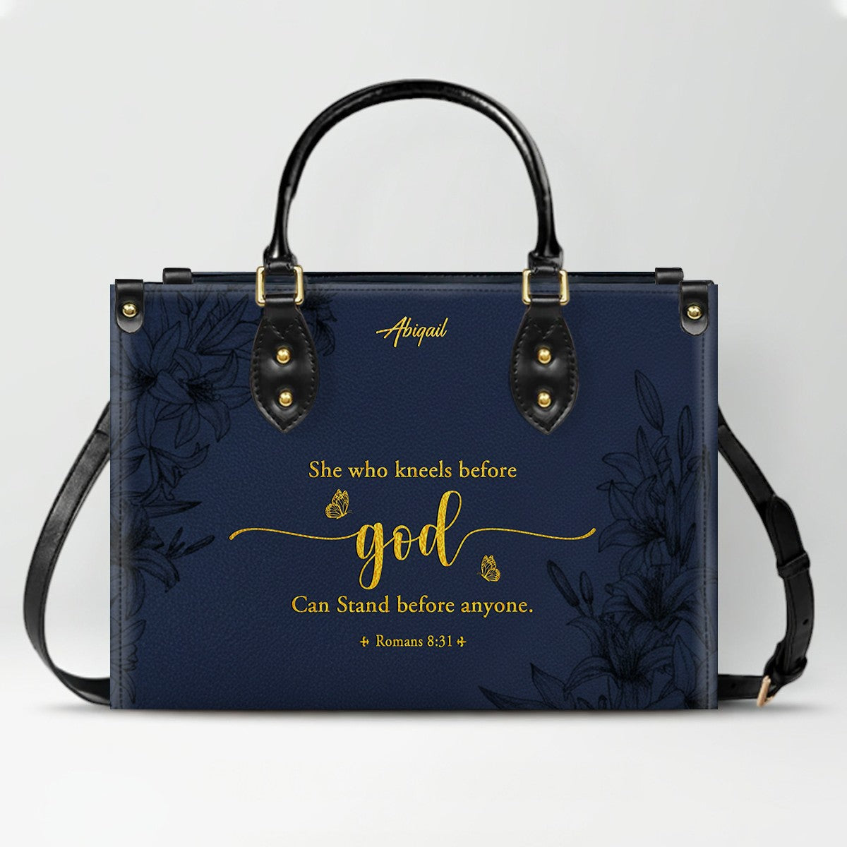 Personalized Leather Handbag with Bible Verse – Christian Gift for Women | CHRISTIANARTBAG CAB01020326