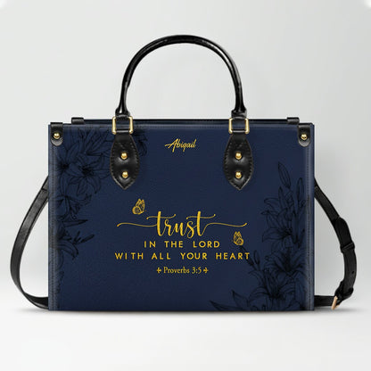 Personalized Leather Handbag with Bible Verse – Christian Gift for Women | CHRISTIANARTBAG CAB01020326