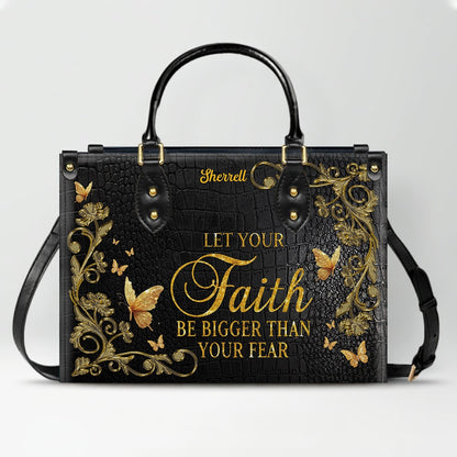 Personalized Leather Handbag with Custom Name & Bible Verse - Personalized Christian Leather Handbag & Wallet Set | CHRISTIANARTBAG™