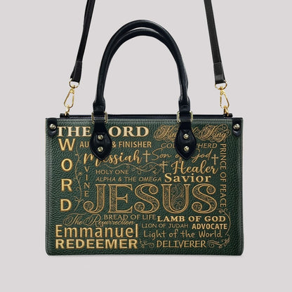 CHRISTIANARTBAG Personalized Leather Handbag - Custom [COLOR] Purse with [NAME/DESIGN] Print - Religious Gifts for Women CAB0171626