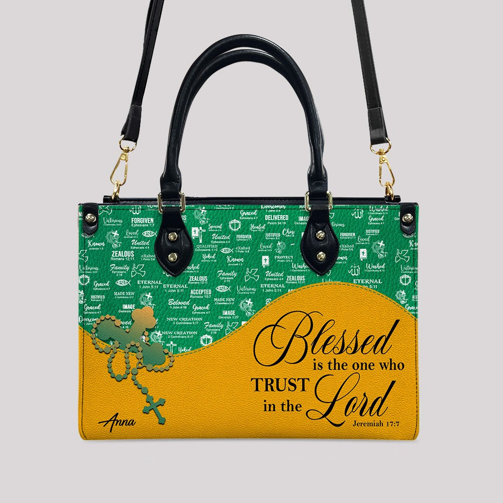 Personalized Leather Handbag with Custom Name & Bible Verse – CHRISTIANARTBAG Christian Gift