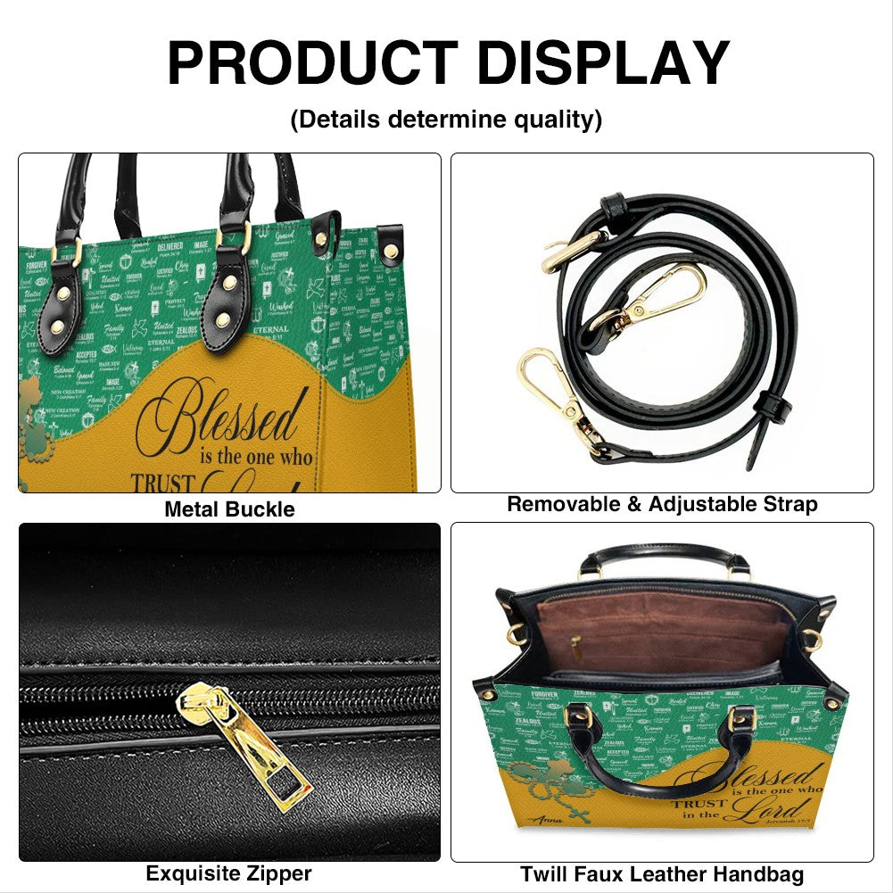 Personalized Leather Handbag with Custom Name & Bible Verse – CHRISTIANARTBAG Christian Gift