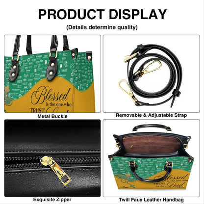 Personalized Leather Handbag with Custom Name & Bible Verse – CHRISTIANARTBAG Christian Gift