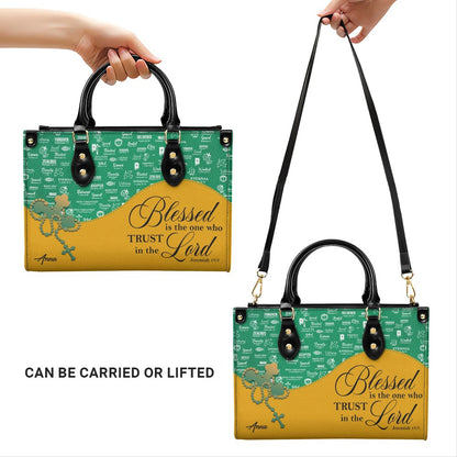 Personalized Leather Handbag with Custom Name & Bible Verse – CHRISTIANARTBAG Christian Gift