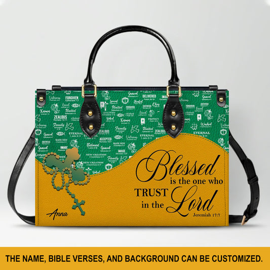 Personalized Leather Handbag with Custom Name & Bible Verse – CHRISTIANARTBAG Christian Gift