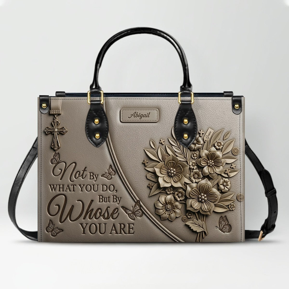 CHRISTIANARTBAG Personalized Leather Handbag | Personalized Christian Gift for Her | CHRISTIANARTBAG CAB0171126