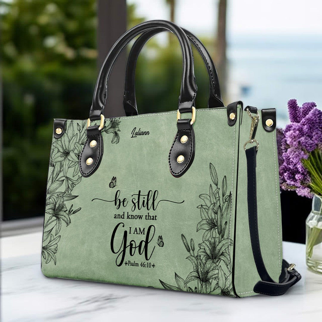 Personalized Leather Handbag & Wallet Set for Women – Custom Name & Bible Verse – Christian Gift | CHRISTIANARTBAG
