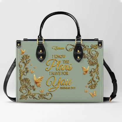 CHRISTIANARTBAG Personalized Leather Handbag with Bible Verse – Custom Name & Color Christian Gift for Women - CAB020226