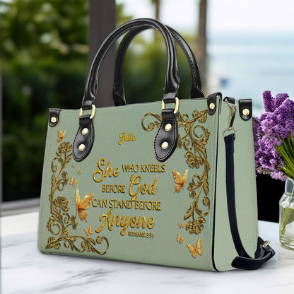 Personalized Leather Handbag & Long Wallet Set – Christian Bible Verse Gift for Women | CHRISTIANARTBAG CAB020226