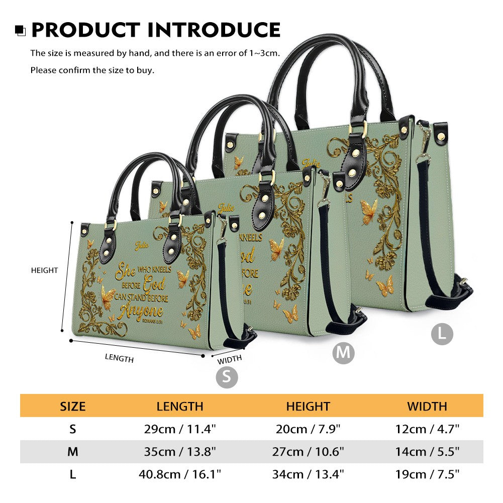 Personalized Leather Handbag & Long Wallet Set – Christian Bible Verse Gift for Women | CHRISTIANARTBAG CAB020226
