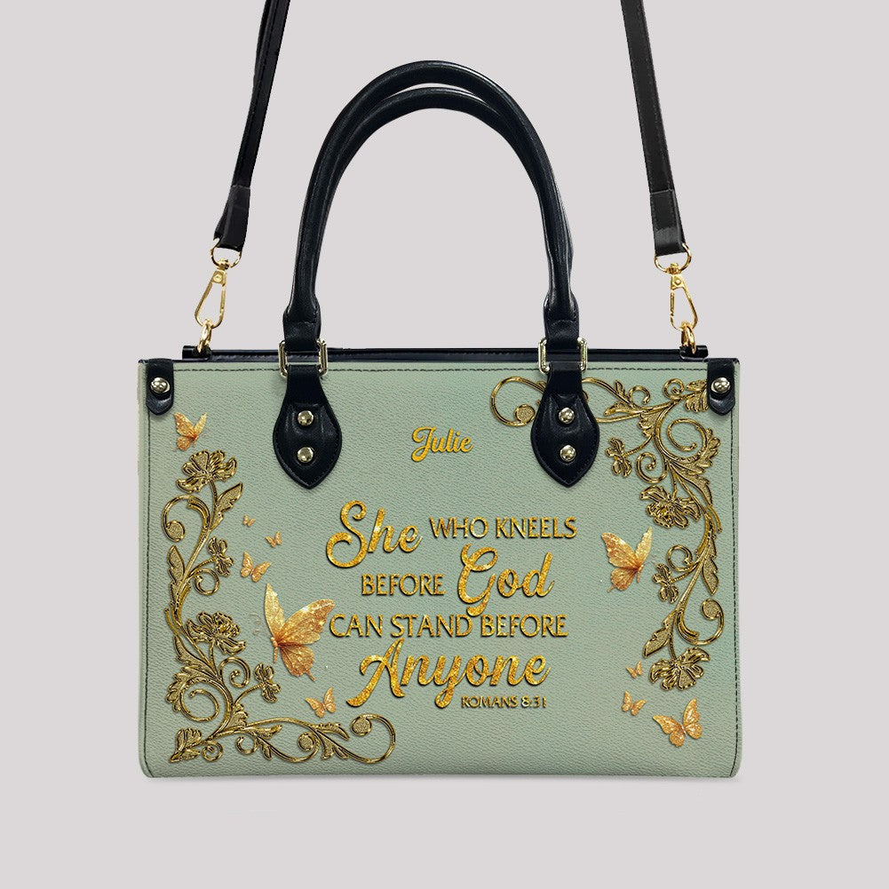 Personalized Leather Handbag & Long Wallet Set – Christian Bible Verse Gift for Women | CHRISTIANARTBAG CAB020226