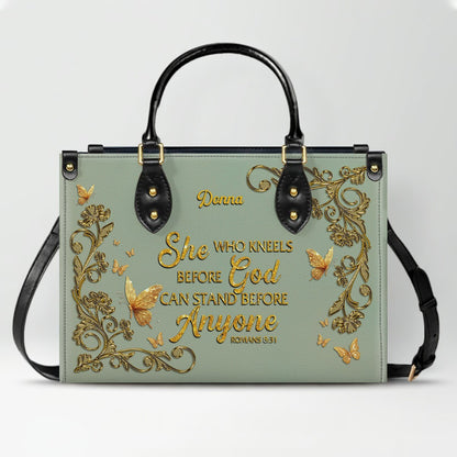 Personalized Leather Handbag & Long Wallet Set – Christian Bible Verse Gift for Women | CHRISTIANARTBAG CAB020226