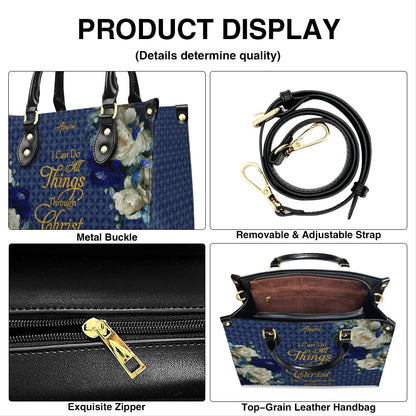 CHRISTIANARTBAG Personalized Leather Handbag - Custom Bible Verse & Name Floral Tote - Faith-Inspired Women's Satchel