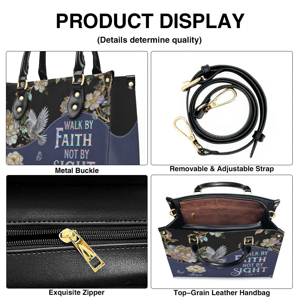 Personalized Leather Handbag – Christian Purse | Mother of Pearl Style | CHRISTIANARTBAG CAB123025