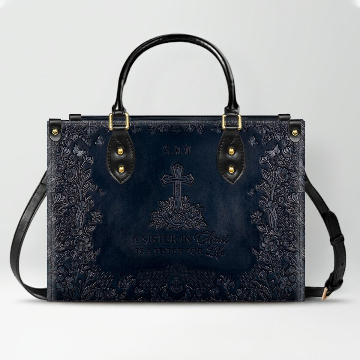 Personalized Leather Handbag | Custom Christian Gifts for Women - Sister in Christ | CHRISTIANARTBAG CAB0371626