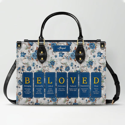 Personalized Christian Leather Handbag – Custom Name Faith-Inspired Gift for Women